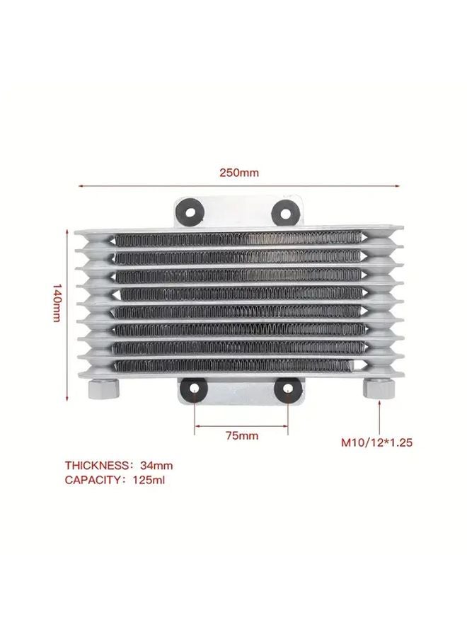 M12 Motorcycle Oil Cooler 75Mm Height 4.23Oz Radiator For 125CC 250CC Dirt Bikes ATVs - Image 2